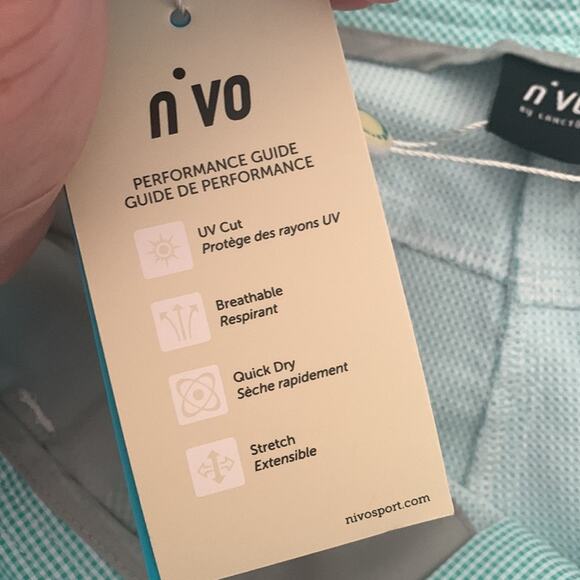 Nvo womens 10 blue plaid seersucker golf shorts gorp out hiking new - Picture 5 of 7